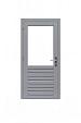 Hardhouten Deur Prestige glas 109x221cm grijs linksdr.