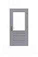 Hardhouten Deur Prestige glas 109x221cm grijs rechtsdr.