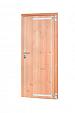 Douglas Deur enkel dicht 90x201cm verzinkte hengen / RVS beslag, rechtsdr., kleurl. geimpr.