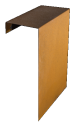 Muurelement Corten overzetstuk 150x30x12,8cm