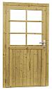 Vuren Deur enkel 6-ruits 112x201cm linksdr. groen