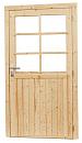 Vuren Deur enkel 6-ruits 112x201cm rechtsdr. blank