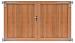 Hardhouten Poort dubbel vert. 300x180cm incl. beslag