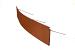 Borderpaneel Single corten 42x220cm incl. U-prof., spankettingen en grondpennen