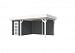 Tuinhuis Kiekendief 200 x 300 cm met Luifel 400 cm, antraciet/wit gespoten.