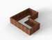 Bloembak Module+ Corten L-vorm 60x120x120x28cm