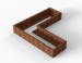 Plantenbak Module+ Corten L-vorm 60x180x180x28cm