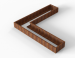 Plantenbak Module+ Corten L-vorm 60x270x270x28cm