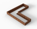Plantenbak Module+ Corten L-vorm 90x270x270x28cm