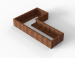 Plantenbak Module+ Corten L-vorm 60x120x180x28cm