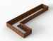 Plantenbak Module+ Corten L-vorm 60x330x150x28cm