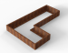 Plantenbak Module+ Corten L-vorm 90x270x180x28cm