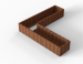 Plantenbak Module+ Corten L-vorm 60x240x240x42cm
