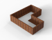 Plantenbak Module+ Corten L-vorm 90x180x180x42cm