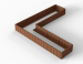 Plantenbak Module+ Corten L-vorm 90x360x360x42cm
