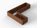 Plantenbak Module+ Corten L-vorm 60x240x180x42cm