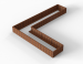 Plantenbak Module+ Corten L-vorm 90x450x360x42cm