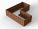 Plantenbak Module+ Corten L-vorm 90x210x210x56cm