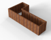 Bloembak Module+ Corten L-vorm 60x120x240x56cm