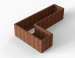 Plantenbak Module+ Corten L-vorm 60x240x150x56cm