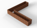Plantenbak Module+ Corten L-vorm 60x330x330x56cm