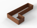 Plantenbak Module+ Corten L-vorm 90x360x180x56cm