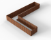 Plantenbak Module+ Corten L-vorm 90x450x360x56cm