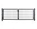 Poort Antraciet dubbel 120x300cm compl. *