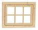 Vuren Uitzetraam 6-ruits 91x70cm blank