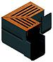 ACO Slim-Line Corten hoekstuk