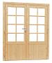 Vuren Deur dubbel 8-ruits 168x201cm blank