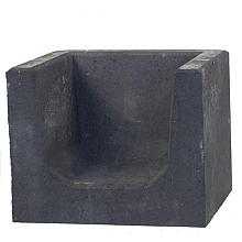 U-Element Zwart hoek 40x40x50cm