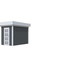 Tuinhuis Kiekendief 200 x 300 cm, lichtgrijs/antraciet gespoten.