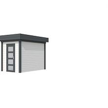 Tuinhuis Kiekendief 200 x 300 cm, antraciet/wit gespoten.