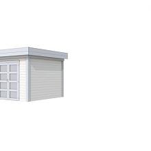 Tuinhuis Bosuil 300 x 300 cm, lichtgrijs/wit gespoten.