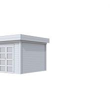 Tuinhuis Bosuil 300 x 300 cm, lichtgrijs gespoten.