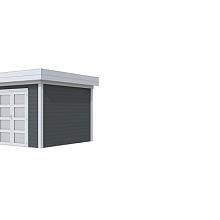 Tuinhuis Bosuil 300 x 300 cm, lichtgrijs/antraciet gespoten.