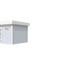 Tuinhuis Tapuit 300 x 300 cm, wit/lichtgrijs gespoten.