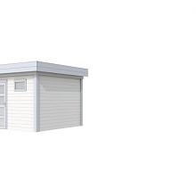 Tuinhuis Tapuit 300 x 300 cm, lichtgrijs/wit gespoten.