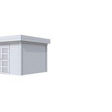 Tuinhuis Parelhoen 400 x 300 cm, lichtgrijs gespoten.