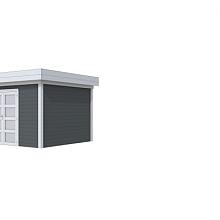 Tuinhuis Parelhoen 400 x 300 cm, lichtgrijs/antraciet gespoten.