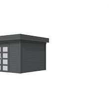 Tuinhuis Parelhoen 400 x 300 cm, antraciet gespoten.