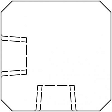 Betowood Betonpaal Grijs hoek 11,5x11,5x277cm