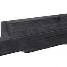 Grenen Paal Zwart 8,8x8,8x270cm