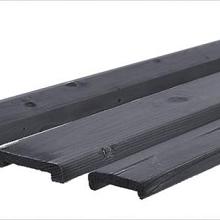 Grenen Afdekregel zwart gedomp. 3,5x8,5x180cm