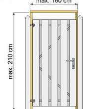 Grenen Tuindeurkozijn max. 160cm