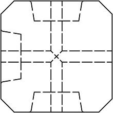 Betonpaal Antraciet T-paal diamantkop 10x10x280cm t.b.v. motief
