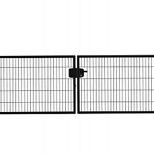 Hillfence Poort Prem. Line dubbel 300x100cm zwart