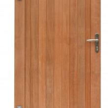 Hardhouten Poort enkel vert. 100x180cm incl. beslag