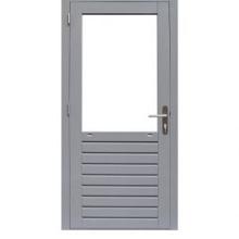 Hardhouten Deur Prestige glas 109x221cm grijs linksdr.
